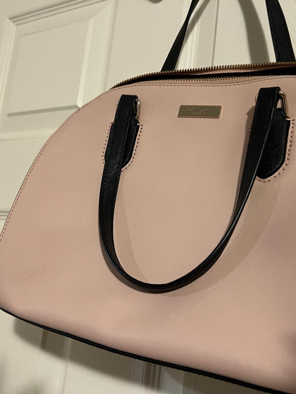 kate spade Blush Pink and Black Dome Satchel